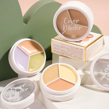 Load image into Gallery viewer, 3-Color Concealer Palette Foundation Cream Full Coverage Suit for All Skin Face Makeup Cover Dark Circles Acne Pores Cream
