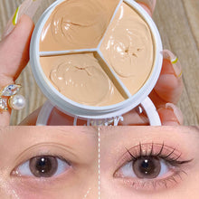 Load image into Gallery viewer, 3-Color Concealer Palette Foundation Cream Full Coverage Suit for All Skin Face Makeup Cover Dark Circles Acne Pores Cream
