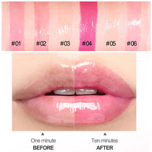 Load image into Gallery viewer, Pearlescent Glassy Lip Oil Changing Lip Gloss Natural Pink Moisturizing Color Lip Balm Reduce Lip Lines Jelly Plump Lips Care
