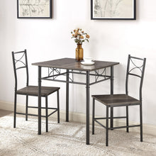 Load image into Gallery viewer, 3-Piece Kitchen Dining Room Table Set Grey Chair
