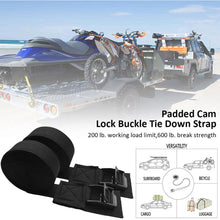 Load image into Gallery viewer, 2Pcs 9.8ft Car Roof Rack Kayak Cam Buckle Lashing Strap Luggage Strap Polyester Quick Release Lashing With Buckles
