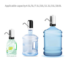 Load image into Gallery viewer, Automatic Electric Water Gallon Pump Drink Dispenser Electric Magic Tap Water Bottle Pump USB Desktop Rechargeable Water Pump
