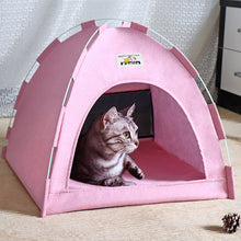 Load image into Gallery viewer, Pet Tent Bed Cats House Supplies Products Accessories Warm Cushions Furniture Sofa Basket Beds Winter Clamshell Kitten Tents Cat
