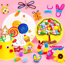 Load image into Gallery viewer, 100pcs Chenille Stem Pipe Kids DIY Creative Toys Chenille Sticks Cleaners Kindergarten Educational Handmade Material Plush Strips
