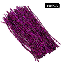 Load image into Gallery viewer, 100pcs Chenille Stem Pipe Kids DIY Creative Toys Chenille Sticks Cleaners Kindergarten Educational Handmade Material Plush Strips
