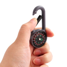 Load image into Gallery viewer, Mixed Colour Outdoor Camping Hiking Tactical Survival Mini Compass Carabiner Children's Toy Compass Small Gift
