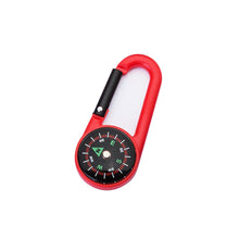 Load image into Gallery viewer, Mixed Colour Outdoor Camping Hiking Tactical Survival Mini Compass Carabiner Children's Toy Compass Small Gift
