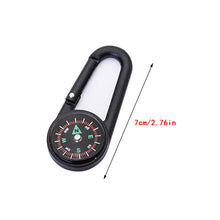 Load image into Gallery viewer, Mixed Colour Outdoor Camping Hiking Tactical Survival Mini Compass Carabiner Children's Toy Compass Small Gift
