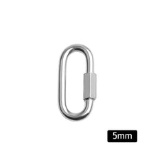 Load image into Gallery viewer, Stainless Steel Oval Quick Links D-Lock Carabiner Safety Snap Hook Climbing Buckle Climbing Gear Carabiner Quick Links M3.5/M4/M5/M6/M7/M8
