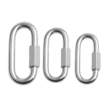 Load image into Gallery viewer, Stainless Steel Oval Quick Links D-Lock Carabiner Safety Snap Hook Climbing Buckle Climbing Gear Carabiner Quick Links M3.5/M4/M5/M6/M7/M8
