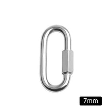 Load image into Gallery viewer, Stainless Steel Oval Quick Links D-Lock Carabiner Safety Snap Hook Climbing Buckle Climbing Gear Carabiner Quick Links M3.5/M4/M5/M6/M7/M8
