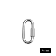 Load image into Gallery viewer, Stainless Steel Oval Quick Links D-Lock Carabiner Safety Snap Hook Climbing Buckle Climbing Gear Carabiner Quick Links M3.5/M4/M5/M6/M7/M8
