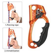 Load image into Gallery viewer, Outdoor Mountaineering Rock Climbing SRT Left Right Hand Ascender Professional Caving Device Mountaineer Handle Ascender Climbing Rope Tools
