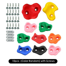Load image into Gallery viewer, 10Pcs/Set Children Kids Rock Climbing Stones Toys Wall Holds Games Multi Size Children Wood Wall Climbing Stones Toys Child Playground Playset Games
