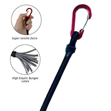 Load image into Gallery viewer, Heavy Duty Carabiner Bungee Cord Elastic Tie Strap String Hooks Kayak Cycling Luggage Packing Ropes Outdoor Camping Tent Accessories
