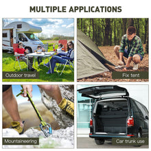 Load image into Gallery viewer, Heavy Duty Carabiner Bungee Cord Elastic Tie Strap String Hooks Kayak Cycling Luggage Packing Ropes Outdoor Camping Tent Accessories
