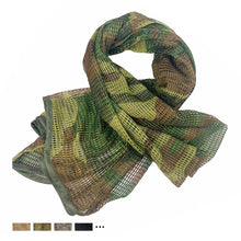 Load image into Gallery viewer, Hunting Tactical Scarf Mesh Net Scarves Military Camo Camouflage Scarfs Outdoor Sport Sniper Face Veil Wargame Camping Cycling
