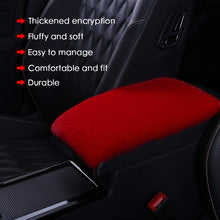 Load image into Gallery viewer, Universal Soft Faux Fur Plush Car Armrest Box Pad Cover Center Console Box Armrest Pad Cushion Women Car Interior Accessories
