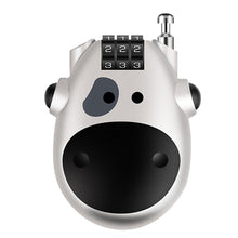 Load image into Gallery viewer, Motorcycle Helmet Telescopic Wire Rope Password Lock Steel Cable Code Lock Suitcase Black Car Sled Helmet Password Lock
