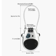 Load image into Gallery viewer, Motorcycle Helmet Telescopic Wire Rope Password Lock Steel Cable Code Lock Suitcase Black Car Sled Helmet Password Lock
