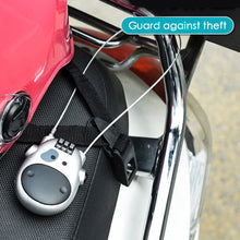 Load image into Gallery viewer, Motorcycle Helmet Telescopic Wire Rope Password Lock Steel Cable Code Lock Suitcase Black Car Sled Helmet Password Lock
