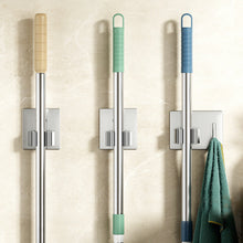 Load image into Gallery viewer, Multi-purpose Hooks Adhesive Wall Hanging Mop Rack Broom Hanger Hook Kitchen Bathroom Organization Home Organizer Accessories
