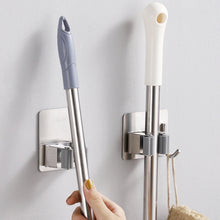 Load image into Gallery viewer, Multi-purpose Hooks Adhesive Wall Hanging Mop Rack Broom Hanger Hook Kitchen Bathroom Organization Home Organizer Accessories
