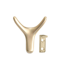 Load image into Gallery viewer, Ox Horn Hook Aluminum Alloy Wall Mounted Hooks Dual Coat Bag Hanger Door Back Kitchen Wardrobe Hooks Bathroom Rack
