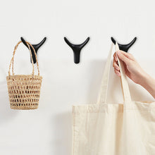 Load image into Gallery viewer, Ox Horn Hook Aluminum Alloy Wall Mounted Hooks Dual Coat Bag Hanger Door Back Kitchen Wardrobe Hooks Bathroom Rack

