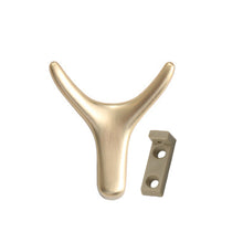 Load image into Gallery viewer, Ox Horn Hook Aluminum Alloy Wall Mounted Hooks Dual Coat Bag Hanger Door Back Kitchen Wardrobe Hooks Bathroom Rack
