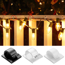 Load image into Gallery viewer, 10pcs Light String Hook String Light Clip Cable Clip Organizer Self adhesive Clip Car Cable Organizer Home Outdoor Hanging Light Wire Fixer
