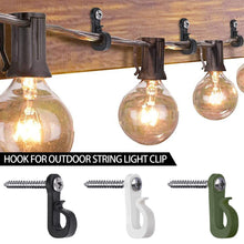 Load image into Gallery viewer, 20sets Light String Hooks Light Strip Clips with Screws Outdoor Cable Wire Organizer Garden Plants Basket Hanging Clip Wind Chimes Hanger
