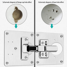 Load image into Gallery viewer, Cabinet Hinge Repair Plate Kit Kitchen Cupboard Door Hinge Mounting Plate with Holes Nails Flat Fixing Brace Brackets Household Tools
