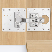 Load image into Gallery viewer, Cabinet Hinge Repair Plate Kit Kitchen Cupboard Door Hinge Mounting Plate with Holes Nails Flat Fixing Brace Brackets Household Tools
