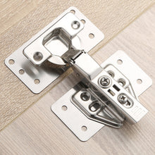 Load image into Gallery viewer, 1pair Cabinet Hinge Repair Plate Kit Kitchen Cupboard Door Hinge Mounting Plate with Holes Nails Flat Fixing Brace Brackets Household Tools
