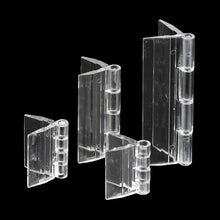 Load image into Gallery viewer, 10pcs Transparent Plastic Folding Hinges Durable Clear Acrylic Hinge Tools DIY Cabinet Hardware Furniture Cabinet Door Hinges

