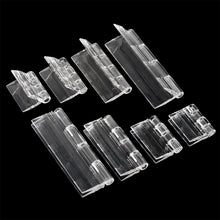 Load image into Gallery viewer, 10pcs Transparent Plastic Folding Hinges Durable Clear Acrylic Hinge Tools DIY Cabinet Hardware Furniture Cabinet Door Hinges
