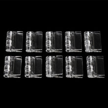 Load image into Gallery viewer, 10pcs Transparent Plastic Folding Hinges Durable Clear Acrylic Hinge Tools DIY Cabinet Hardware Furniture Cabinet Door Hinges
