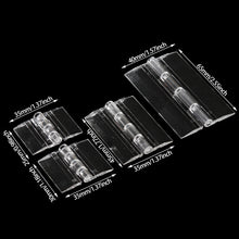Load image into Gallery viewer, 10pcs Transparent Plastic Folding Hinges Durable Clear Acrylic Hinge Tools DIY Cabinet Hardware Furniture Cabinet Door Hinges
