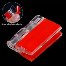 Load image into Gallery viewer, 10pcs Self-adhesive Transparent Plastic Folding Hinges Durable Clear Acrylic Hinge Tools DIY Cabinet Hardware Furniture Cabinet Door Hinges
