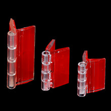 Load image into Gallery viewer, 10pcs Self-adhesive Transparent Plastic Folding Hinges Durable Clear Acrylic Hinge Tools DIY Cabinet Hardware Furniture Cabinet Door Hinges
