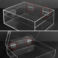 Load image into Gallery viewer, 10pcs Self-adhesive Transparent Plastic Folding Hinges Durable Clear Acrylic Hinge Tools DIY Cabinet Hardware Furniture Cabinet Door Hinges

