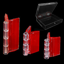 Load image into Gallery viewer, 10pcs Self-adhesive Transparent Plastic Folding Hinges Durable Clear Acrylic Hinge Tools DIY Cabinet Hardware Furniture Cabinet Door Hinges
