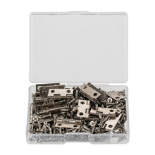 Load image into Gallery viewer, 50pcs/box Hinges+200 Screws Iron Golden Black Bronze 4 Holes 18*16mm Mini Rounded Hinge DIY Box Gifts Furniture Hardware
