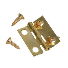 Load image into Gallery viewer, 50pcs/box Hinges+200 Screws Iron Golden Black Bronze 4 Holes 18*16mm Mini Rounded Hinge DIY Box Gifts Furniture Hardware
