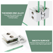 Load image into Gallery viewer, 0/90/180 Degree Glass Clip Hinge Home Glass Installation Clamp Hinge Zinc Alloy Wine Cabinet Showcase Hinge Bathroom Furniture Hardware
