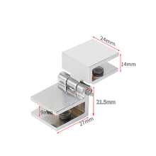 Load image into Gallery viewer, 0/90/180 Degree Glass Clip Hinge Home Glass Installation Clamp Hinge Zinc Alloy Wine Cabinet Showcase Hinge Bathroom Furniture Hardware
