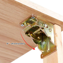 Load image into Gallery viewer, Iron Folding Support Frame Self-Locking Hinge Table Leg Fittings Gussets for Folding Legs 90 Degree Folding Hinge Hardware Tool
