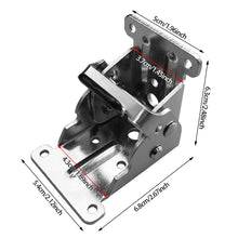 Load image into Gallery viewer, Iron Folding Support Frame Self-Locking Hinge Table Leg Fittings Gussets for Folding Legs 90 Degree Folding Hinge Hardware Tool
