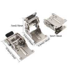 Load image into Gallery viewer, Iron Folding Support Frame Self-Locking Hinge Table Leg Fittings Gussets for Folding Legs 180 Degree Folding Hinge Hardware Tool
